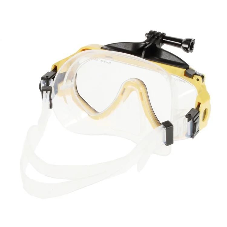 Diving Scuba Dive Mask with Removable Camera Mount for GoPro Hero 4/3+/3/2/1 SJ4000/SJ5000 - Yellow