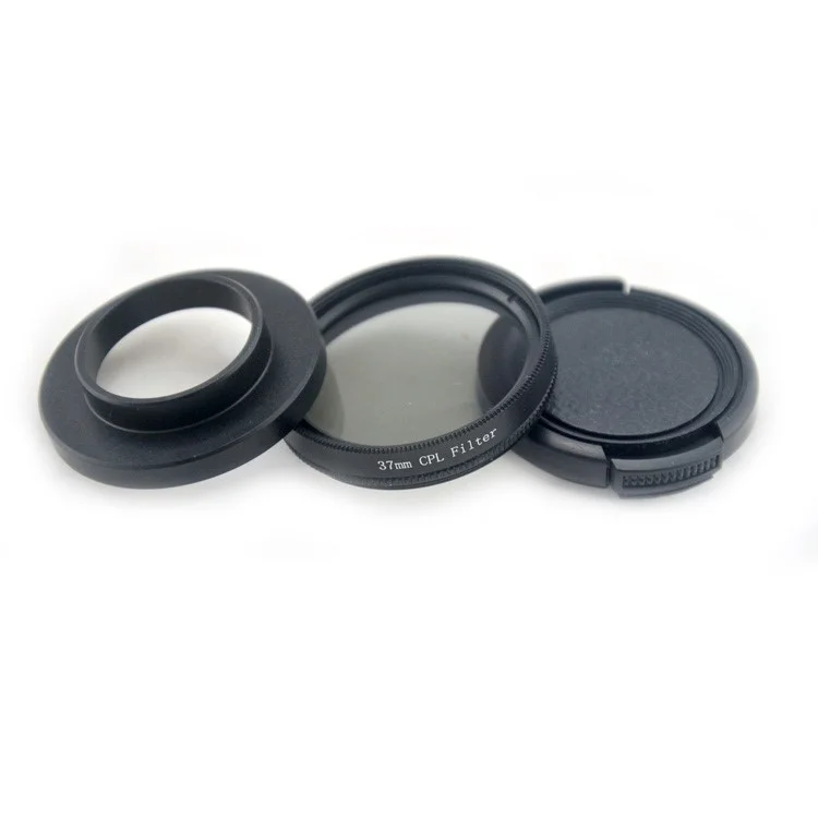 37mm CPL Filter Circular Polarizer Adapter with Lens Cap for Xiaomi Yi Camera