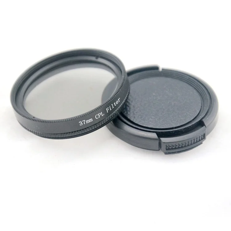 37mm CPL Filter Circular Polarizer Adapter with Lens Cap for Xiaomi Yi Camera