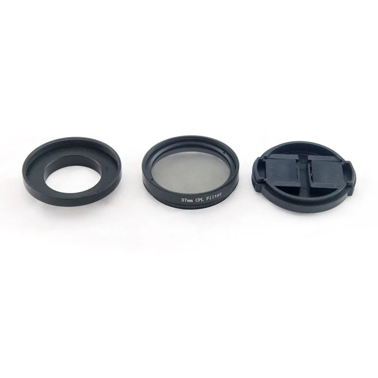 37mm CPL Filter Circular Polarizer Adapter with Lens Cap for Xiaomi Yi Camera