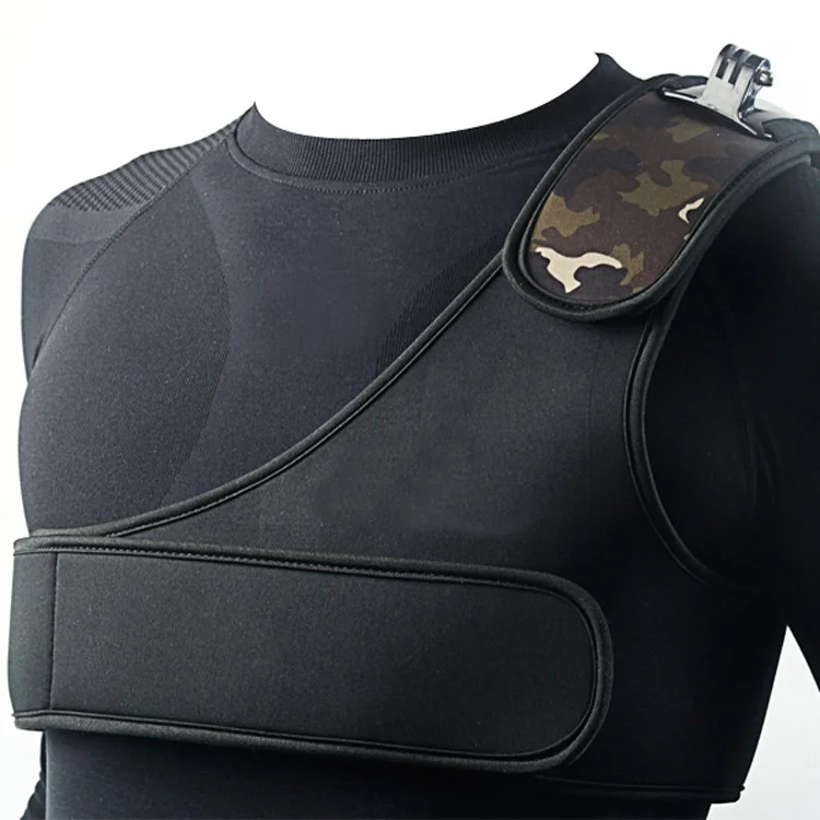 Camouflage Single Chest Shoulder Strap Mount for GoPro Hero 4/3+/3/2/1/SJ4000/SJ5000/SJ6000/Xiaomi Yi