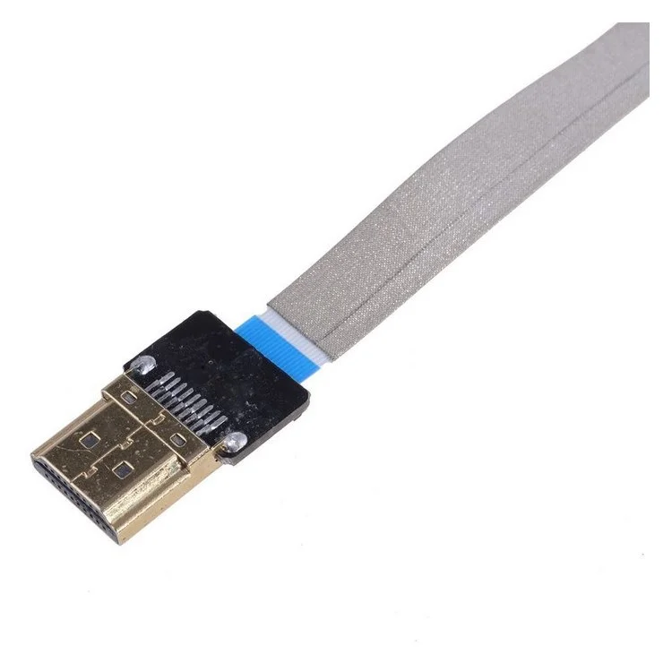 90 Degree Down Angled FPV Micro HDMI Male to HDMI Male FPC Flat Cable 20cm