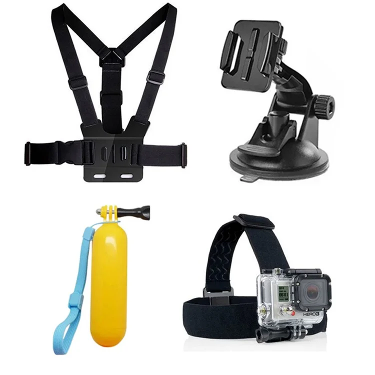 GoPro Outdoor Accessories Kit for GoPro Hero 4/3+/3/2/1 SJ4000/SJ5000/SJ6000 Xiaomi Yi