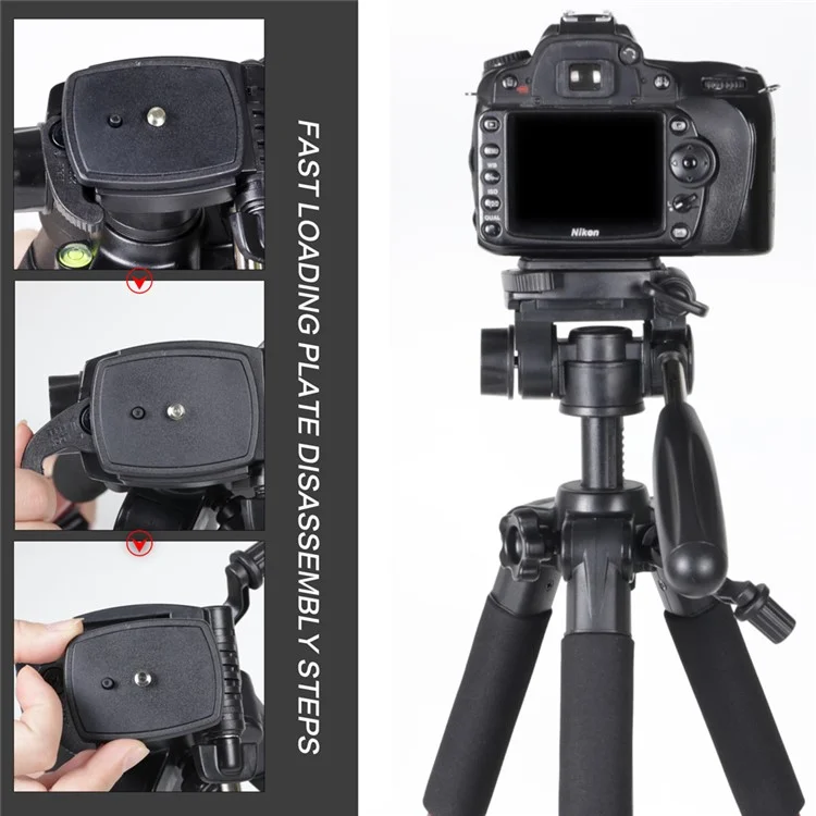 ZOMEI Q111 Professional Aluminium Tripod Stand for DSLR Camera - Blue