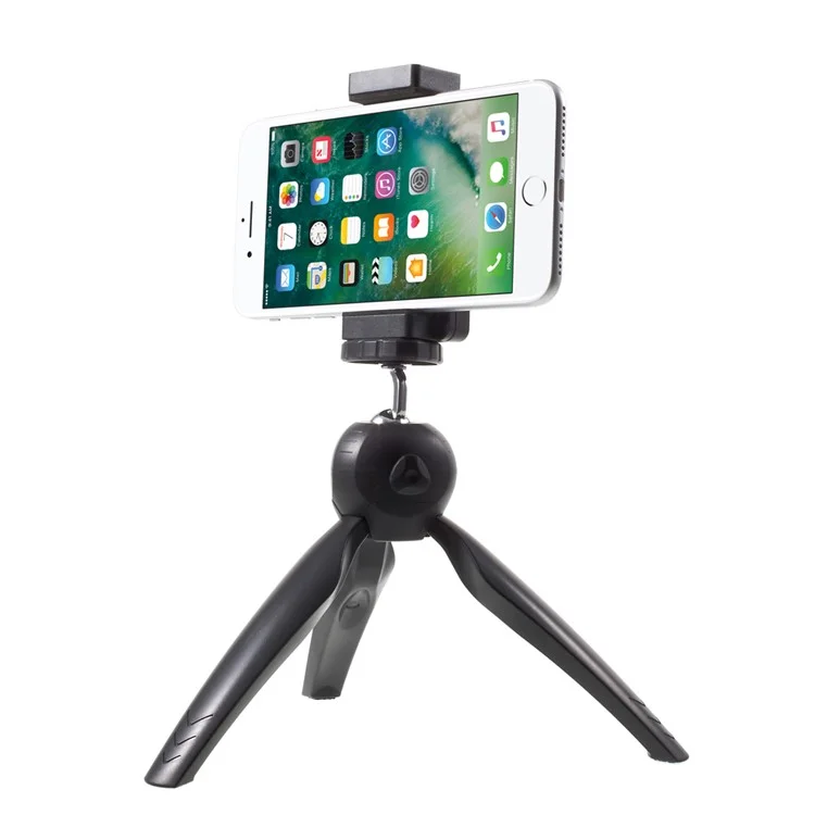 360 Degree Rotary Mini Tripod Stand for Phones Cameras GoPro - Black