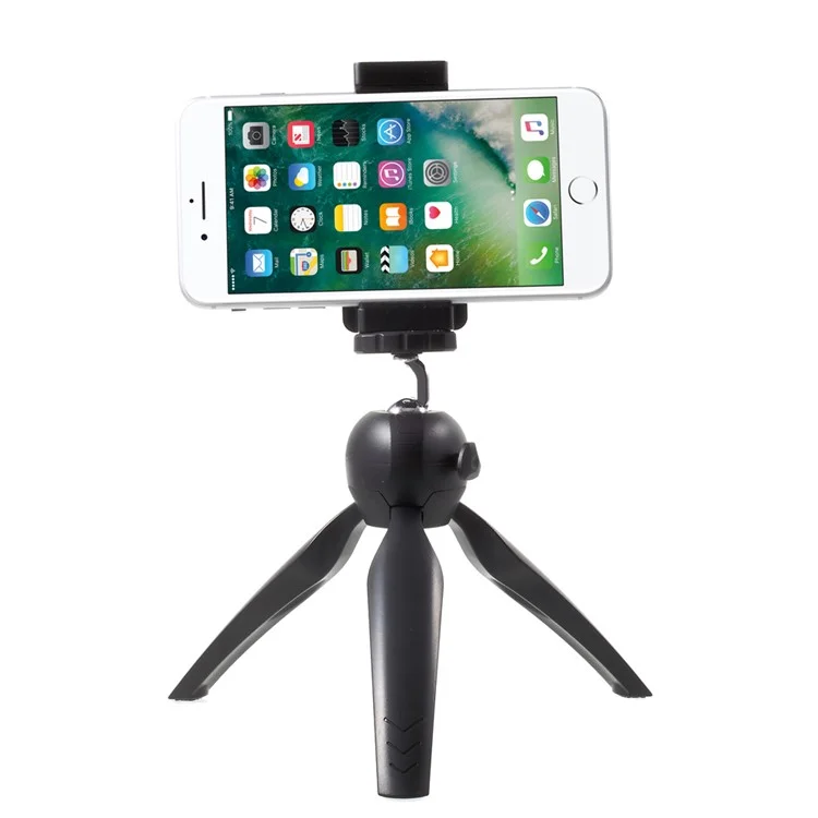 360 Degree Rotary Mini Tripod Stand for Phones Cameras GoPro - Black