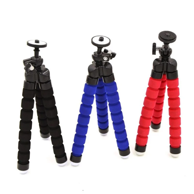 Mini Universal Octopus Leg Style Portable Tripod Stand for Smartphone and Digital Camera - Black