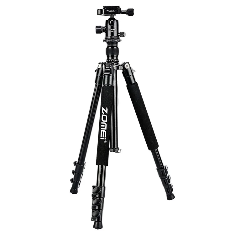 ZOMEi Q555 Lightweight Professional Alluminum Alloy Camera Tripod with 360 Ball - Black