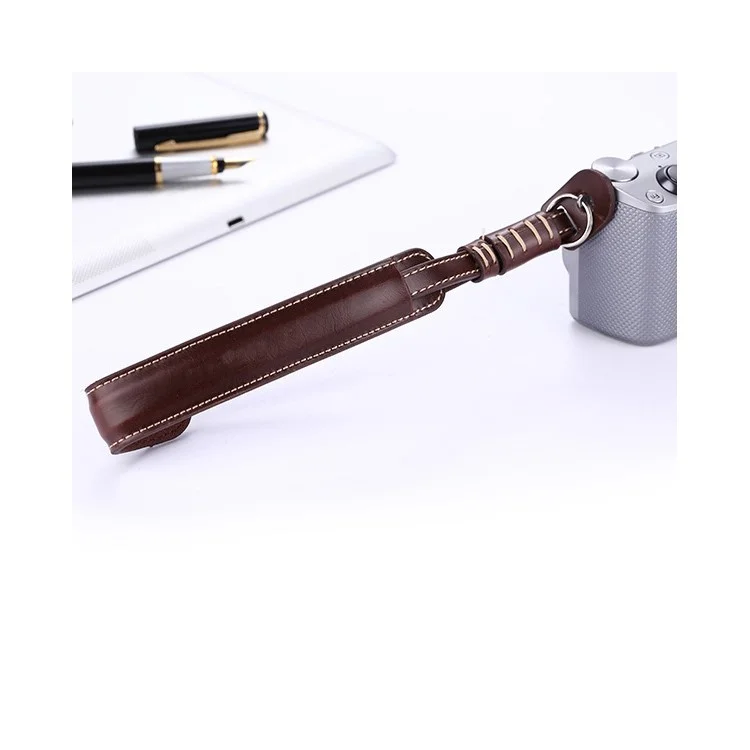 Universal PU Leather Hand Grip Wrist Strap for Canon Nikon Sony etc. DSLR Camera - Random