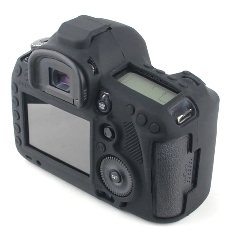 Soft Silicone Camera Protective Housing Case for DSLR Canon EOS 6D - Black