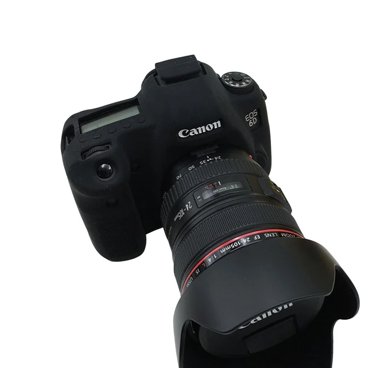 Soft Silicone Camera Protective Housing Case for DSLR Canon EOS 6D - Black