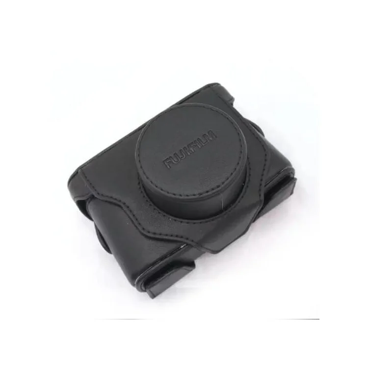 PU Leather Camera Protective Case Bag + Strap for Fuji X10/X20 Digital Camera - Black
