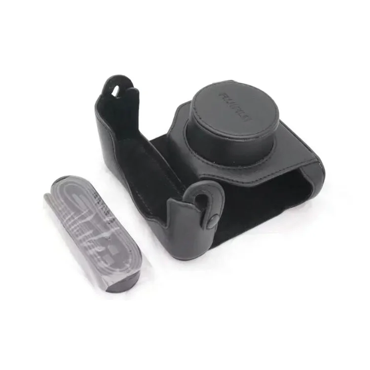 PU Leather Camera Protective Case Bag + Strap for Fuji X10/X20 Digital Camera - Black