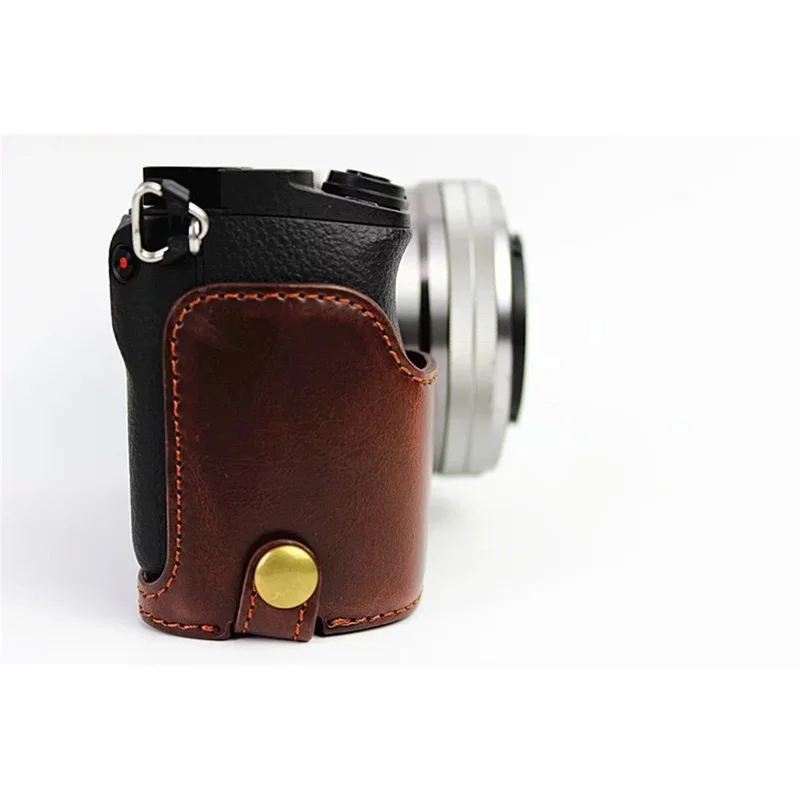 غطاء واقي جزئي من جلد البولي يوريثان للكاميرا لجهاز سوني A6000/A6300 - كحلي