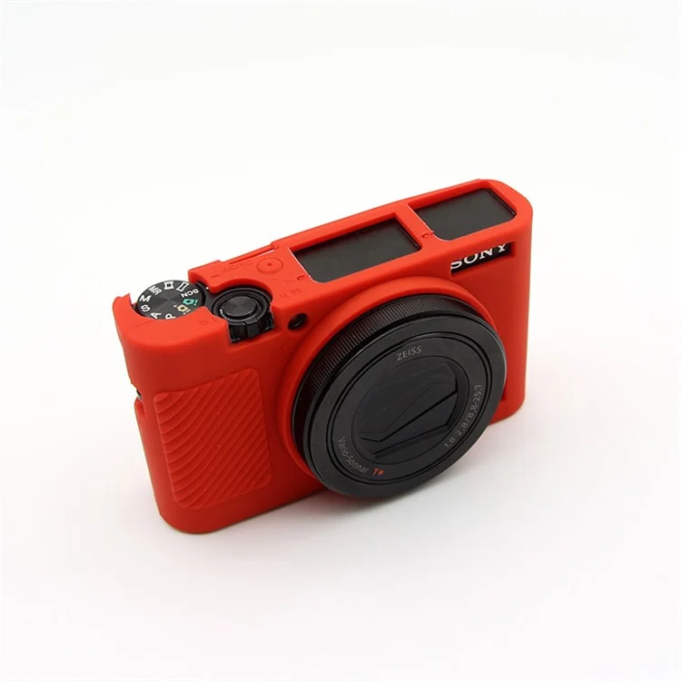 Capa Protetora de Silicone Suave Para a Sony RX100 III / Iv/ Iiv - Vermelho