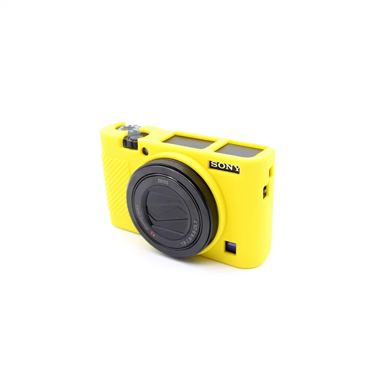 Custodia Per Fotocamera Protettiva in Silicone Morbido Per Sony RX100 III / IV/ IIV - Giallo