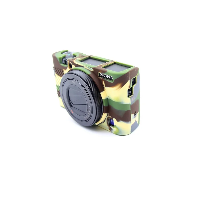 Soft Silicone Protective Camera Cover for Sony RX100 III / IV/ IIV - Camouflage