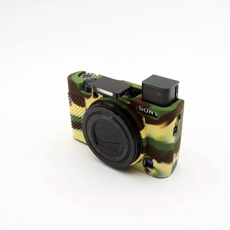 Soft Silicone Protective Camera Cover for Sony RX100 III / IV/ IIV - Camouflage