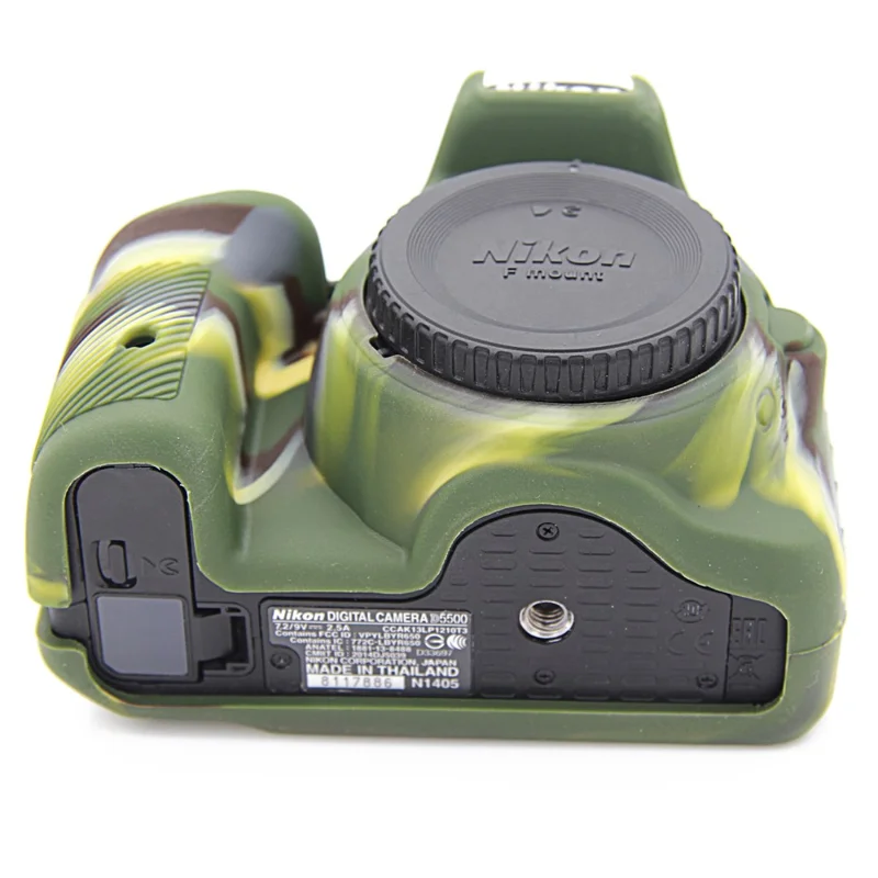 Soft Silicone Protective Case for Nikon D5500 D5600 Cameras - Camouflage