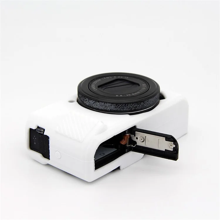 Soft Silicone Protective Cover for Canon G7X Mark II - White