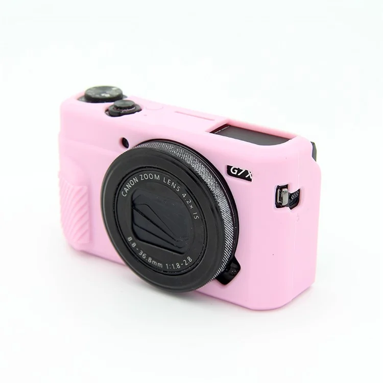 Soft Silicone Protective Camera Case for Canon G7X Mark II - Pink