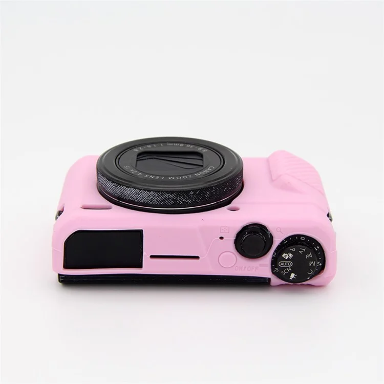 Soft Silicone Protective Camera Case for Canon G7X Mark II - Pink