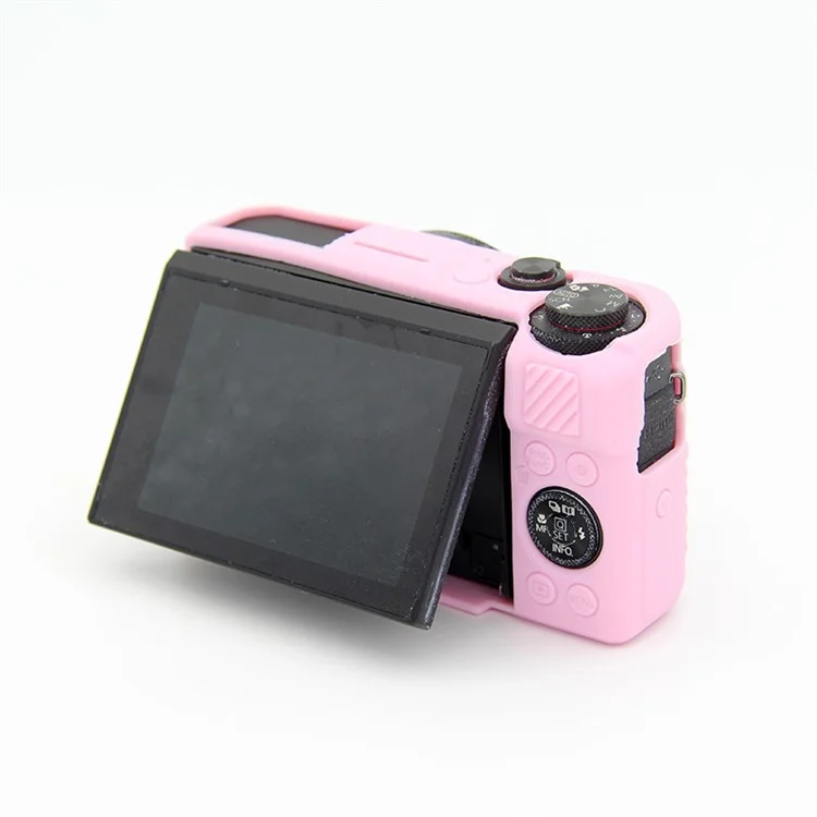 Custodia Per Fotocamera Protettiva in Silicone Morbido Per Canon G7X Mark II - Rosa