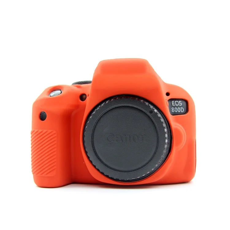 Capa Protetora De Silicone Macio Para Câmera De DSLR Canon EOS 800D - Vermelho