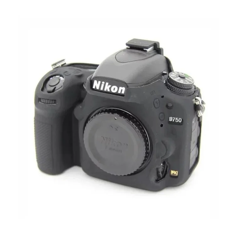 Cáscara Protectora De Silicona Suave Para Cámara SLR Digital Nikon D750 - Negro