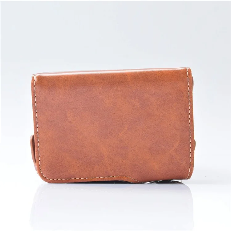 Copertina Per Fotocamera in Pelle PU Staccabile + Cinturino Per Canon EOS M6 (18-55mm) - Marrone