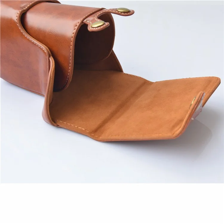 Copertina Per Fotocamera in Pelle PU Staccabile + Cinturino Per Canon EOS M6 (18-55mm) - Marrone