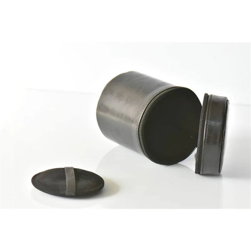 Camera Lens Pocket PU Leather Case for Nikon Canon Sony Fujifilm etc - Size: M / Black