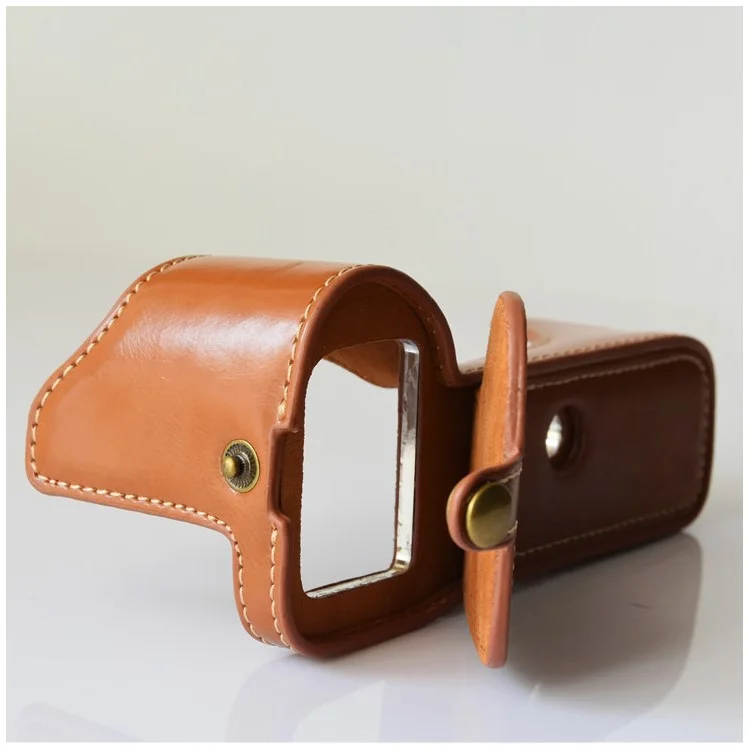 Защитный чехол PU Leather Half Bottom для камеры Sony A73/A9 - коричневый