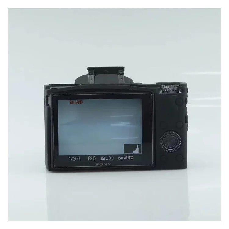 Soft Silicone Case with Camera Lens Cap for Sony RX100 III/IV/V M3 M4 M5 - Black