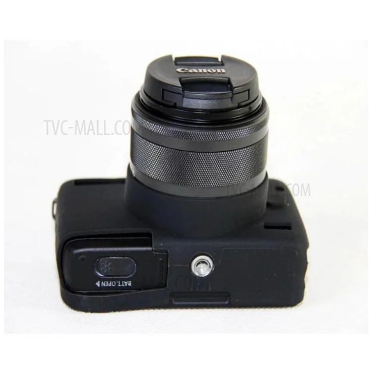 Capa de Capa de Silicone Suave Para Canon EOS M10 - Preto