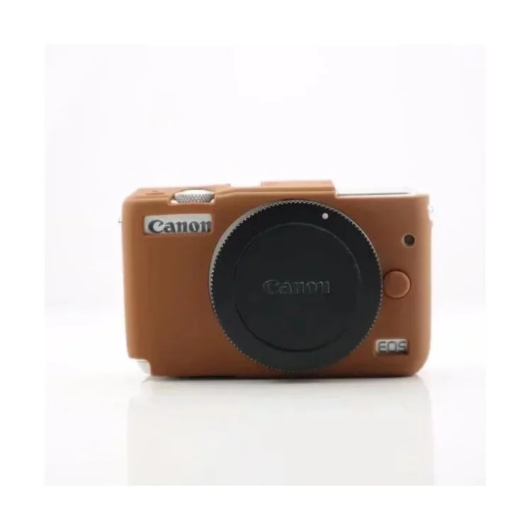 Soft Cover Protettivo In Silicone Per Canon EOS M10 - Marrone