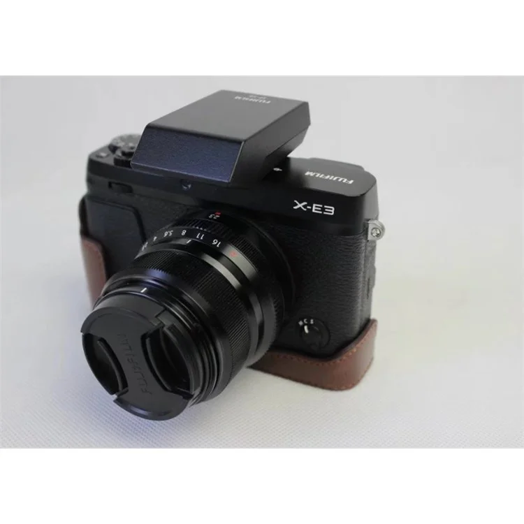 PU Cettura Miuto Cammera Mifferma Cheiffic Gush Per Fujifilm X-E3 - Caffè