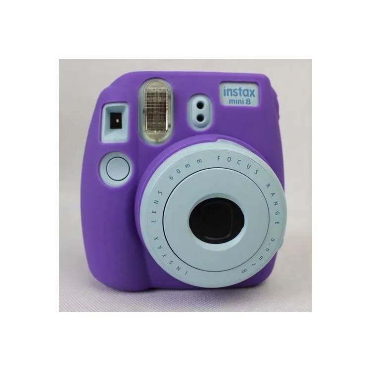 Soft Silicone Protective Case Cover for FUJIFILM Instax Mini 8 - Purple
