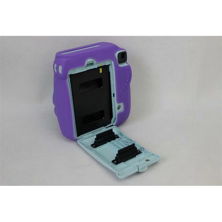 Soft Silicone Protective Case Cover for FUJIFILM Instax Mini 8 - Purple