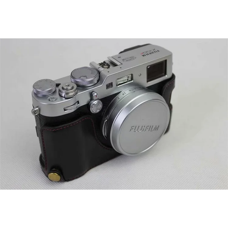 Custodia Per Telecamera in Pelle PU Per Fujifilm X100F - Nero