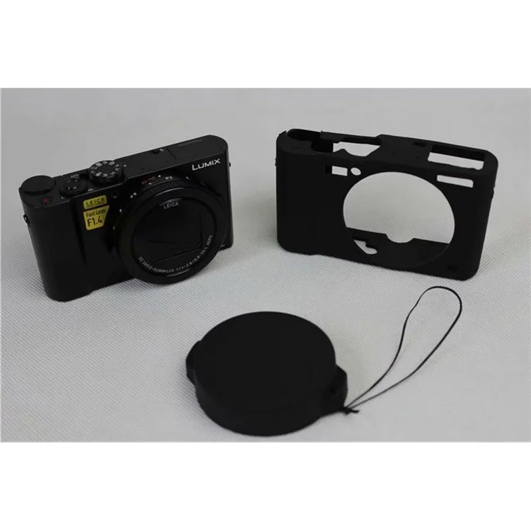 Étui De Protection De Protection En Silicone Flexible Pour Panasonic DMC-LX10 - Noir