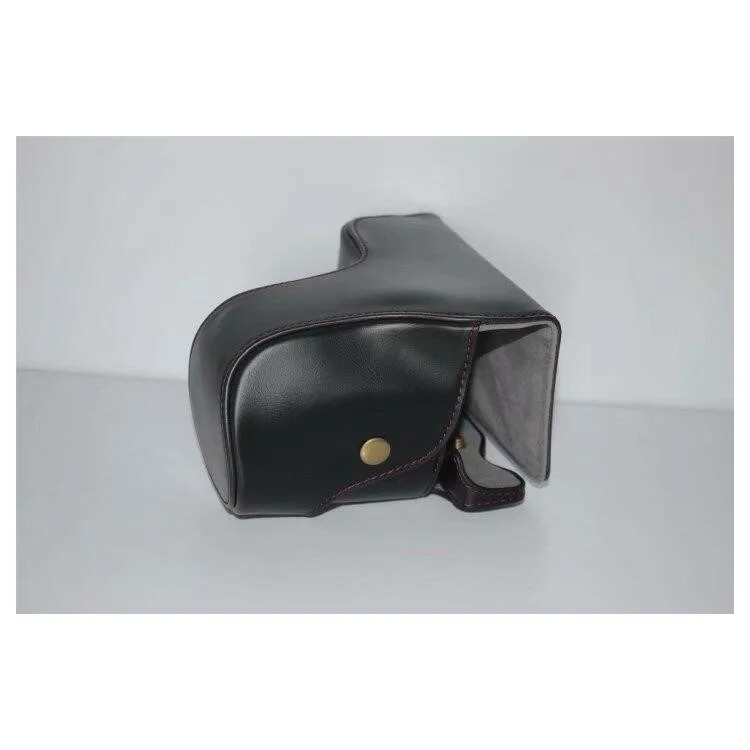PU Leather Protective Camera Case Bag for SONY ILCE-6000/ILCE-6300/a6000/a6300 18-55mm - Black