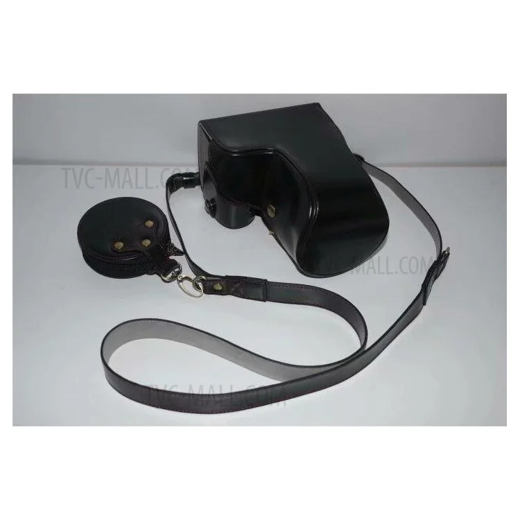 PU en Cuir de Protection de la Caméra de Caméra Pour Sony Ilce-6500 / A6500 (édition Longue à Focus) - le Noir