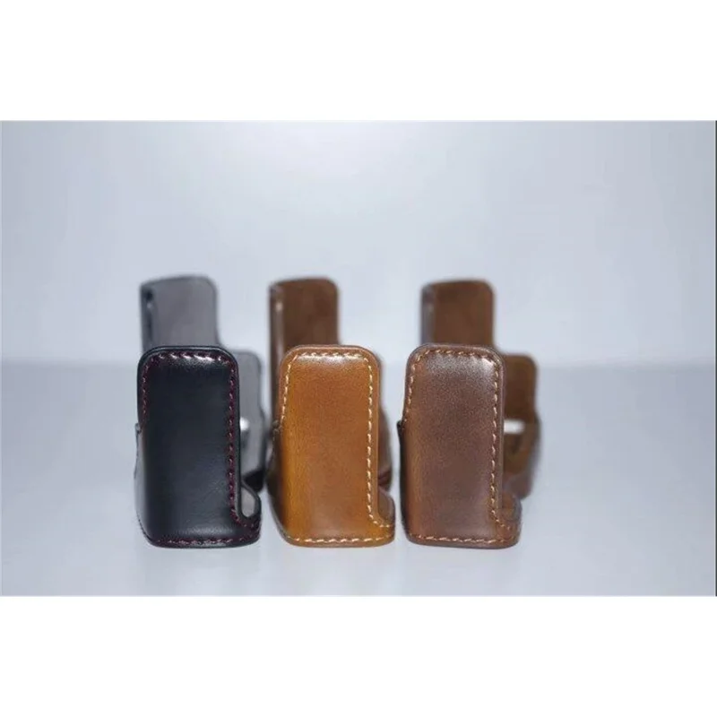 PU-læder beskyttende halv kamera beslag til Olympus E-PL7 / E-PL8 / E-PL9 - Kaffe