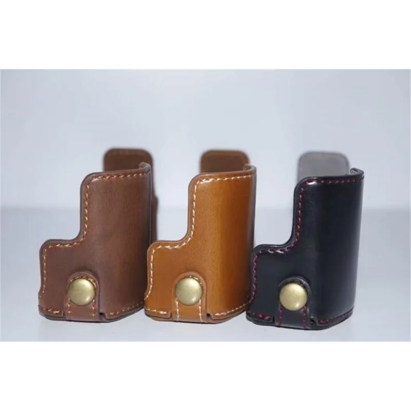 PU-læder beskyttende halv kamera beslag til Olympus E-PL7 / E-PL8 / E-PL9 - Kaffe