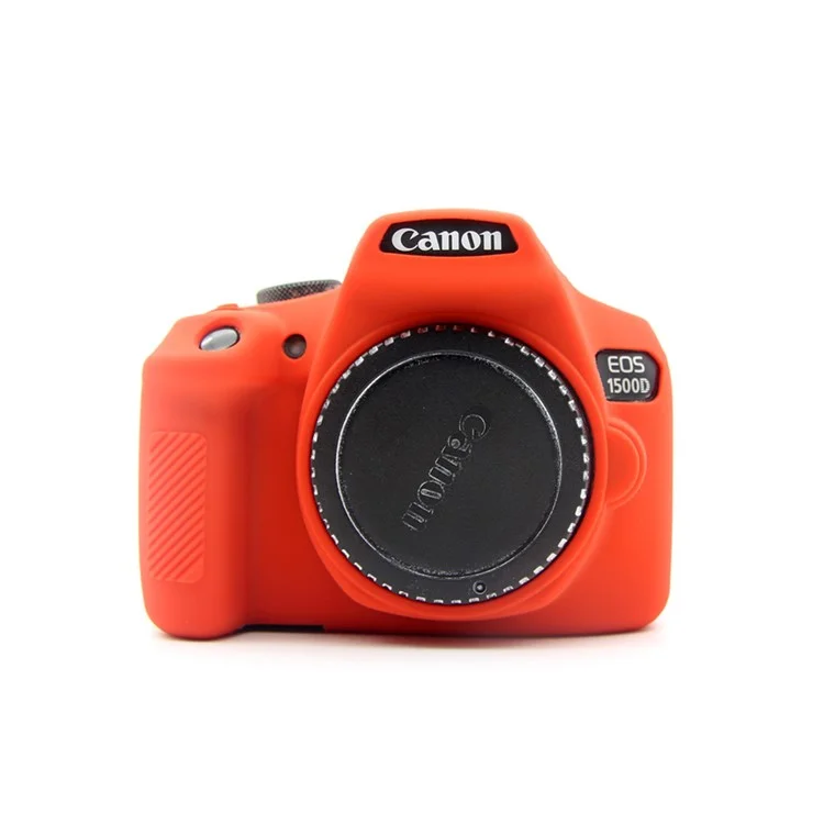 Capa De Invólucro De Câmera De Silicone Flexível Para Canon EOS 1300D 1500D - Vermelho