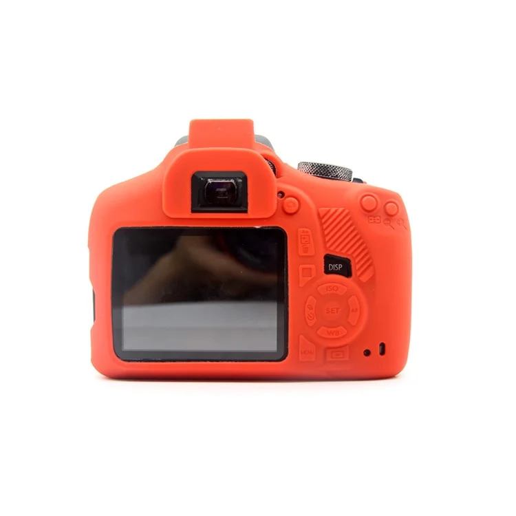 Capa De Invólucro De Câmera De Silicone Flexível Para Canon EOS 1300D 1500D - Vermelho