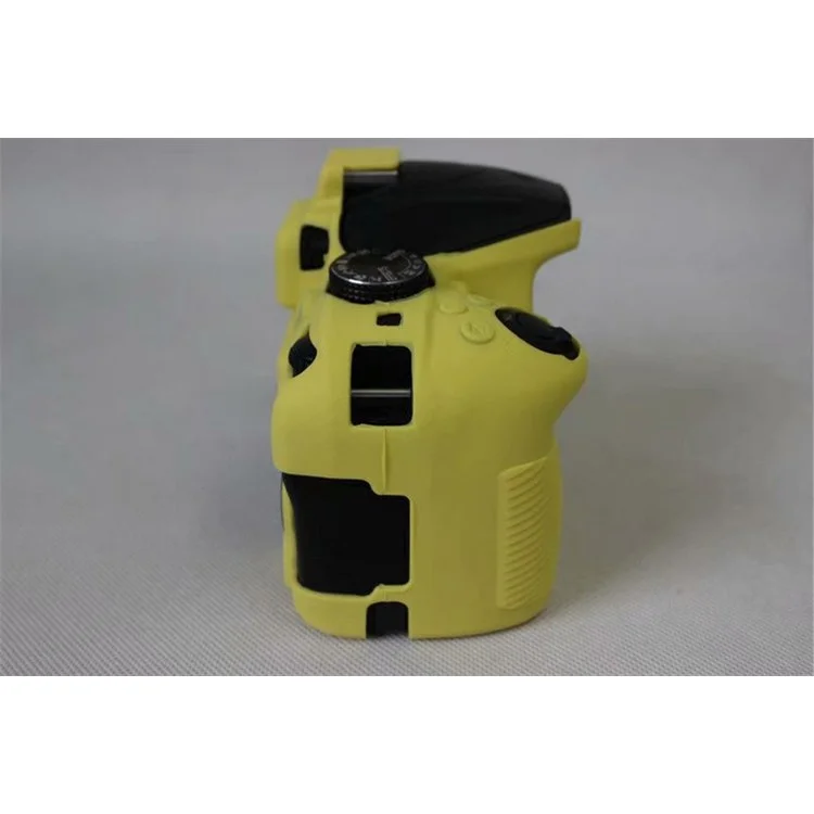 Capa Protetora De Silicone Flexível Para A Câmera Nikon D3400 DSLR - Amarelo