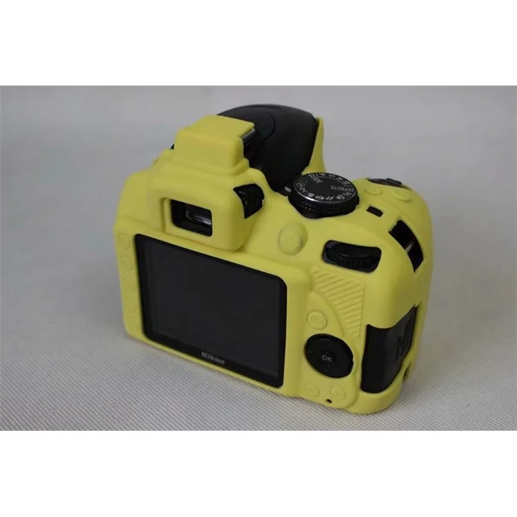 Custodia Protettiva In Silicone Flessibile Per Fotocamera DSLR Nikon D3400 - Giallo