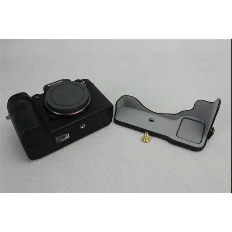 Полукамера PU Leather Protective Case для Sony ILCE-9 / A9 / A7RM3 A7RIII - Черный